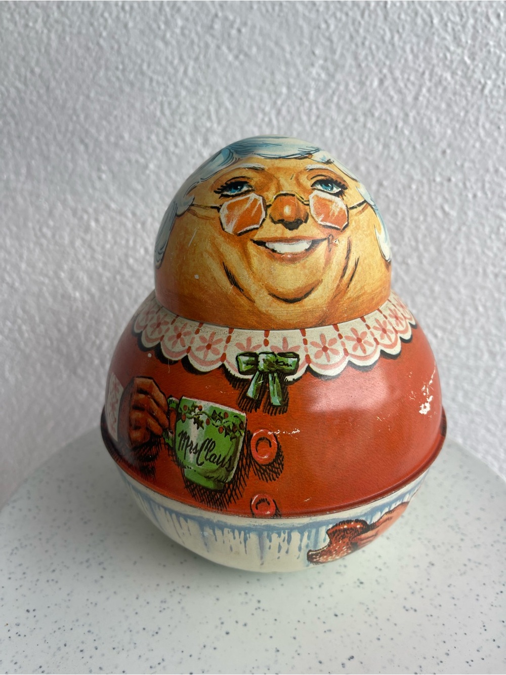 Mrs. Claus Decorative Nesting Figurine - Red